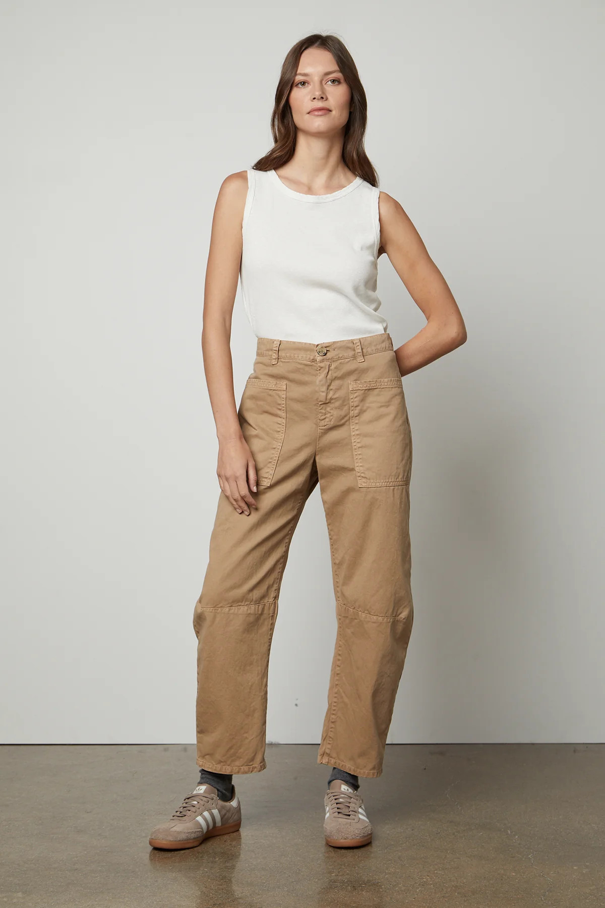 BRYLIE COTTON SANDED TWILL UTILITY PANT | Velvet by Graham & Spencer