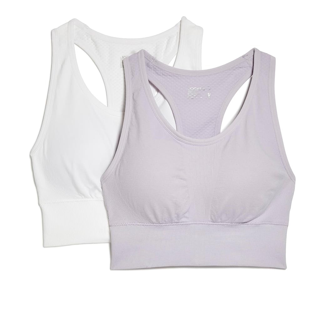 Jockey Women's 2 Pack Seamless Long Line Sports Bra | Amazon (US)
