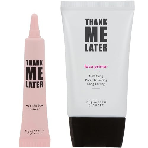 Elizabeth Mott - Thank Me Later Eye & Face Matte Primer for Long-Lasting Makeup Gripping Formula, Shine & Oil Control, Pore Minimizer, Hides Wrinkles, Prevent Creasing for All-Day Wear - 10 g & 30 g | Amazon (US)