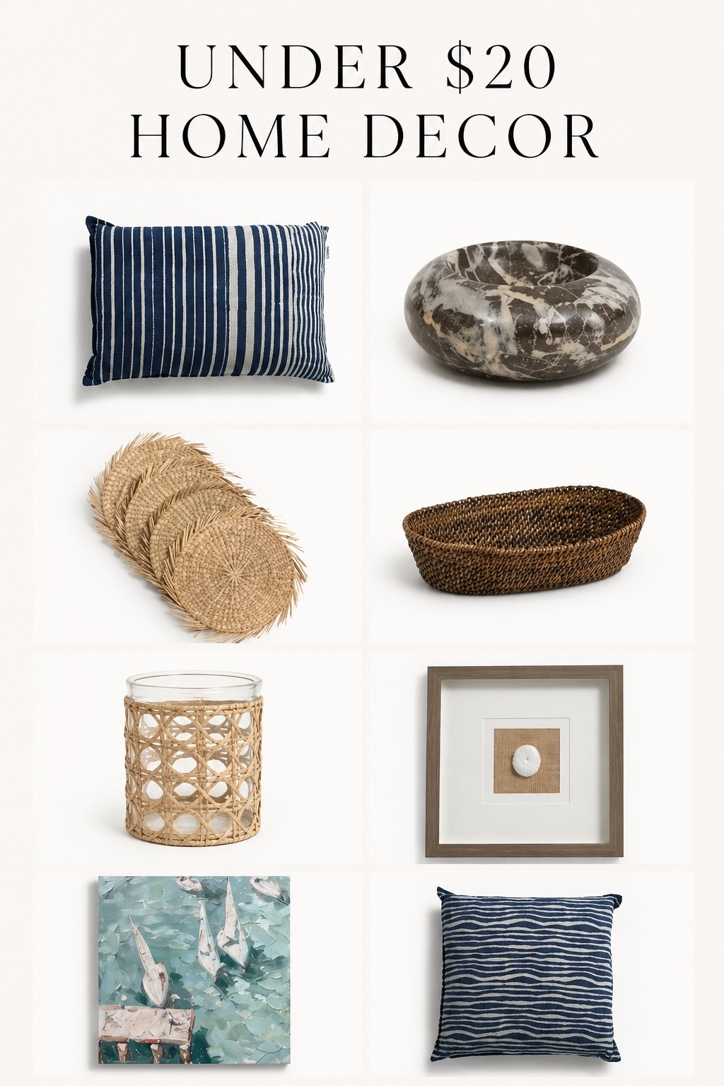 Under $20 Home Decor Finds

These are the kind of pieces I always grab when I see them. Simple, neutral, and easy to mix into any space without overthinking it. From trays and art to pillows and small styling pieces, everything here looks elevated but comes in under $20.

Tap to shop all of these budget-friendly finds before they’re gone.

#LTKHome #LTKSeasonal #LTKSaleAlert