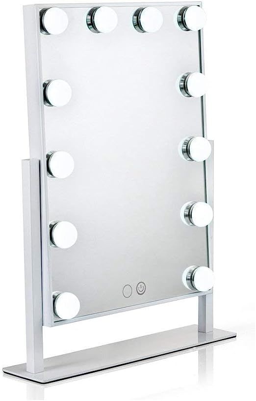 Waneway Lighted Vanity Mirror with 12 x 3W Dimmable LED Bulbs and Touch Control Design, Hollywood... | Amazon (US)