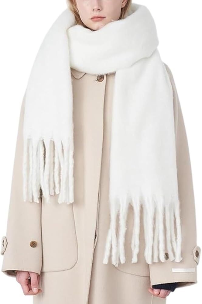 MININAI Women Chunky Scarf, Soft Warm Winter Scarf for Cold Weather, Christmas Blanket Scarves Pa... | Amazon (US)