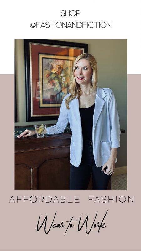 Most comfortable blazer ever! Feels like a sweatshirt. Wearing size small. Fit TTS. Lots of great colors on Amazon. A definite must have.

#LTKstyletip #LTKworkwear #LTKFind