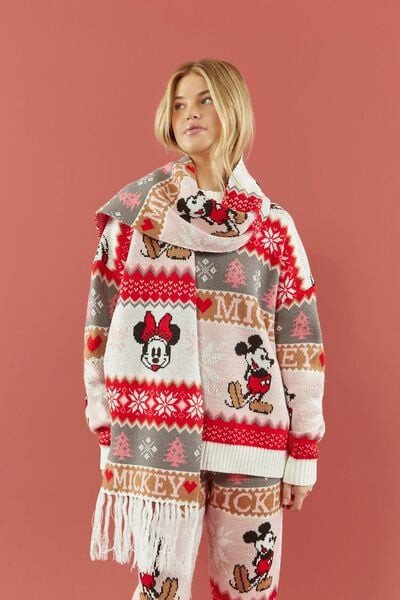 Disney Fair Isle Mickey & Minnie Scarf | Forever 21 | Forever 21 (US)