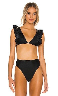 Vix Swimwear Liz Bikini Top in Black from Revolve.com | Revolve Clothing (Global)