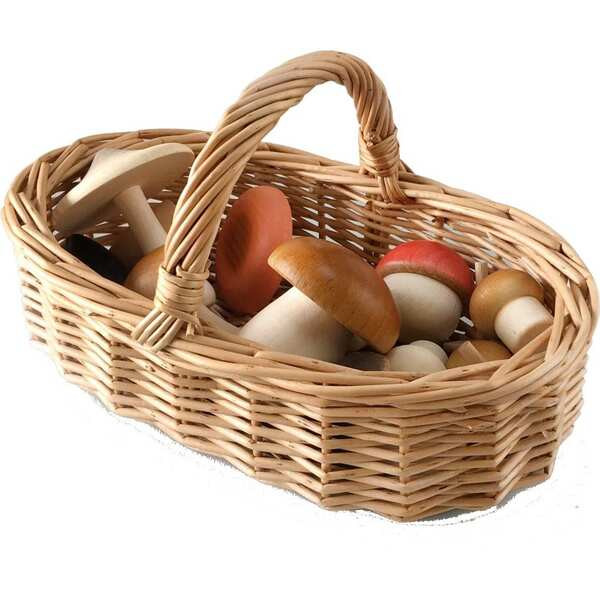 Forest Mushroom Basket, Beige - Living Refinery Pretend Play, Play Tents & Vanities | Maisonette | Maisonette