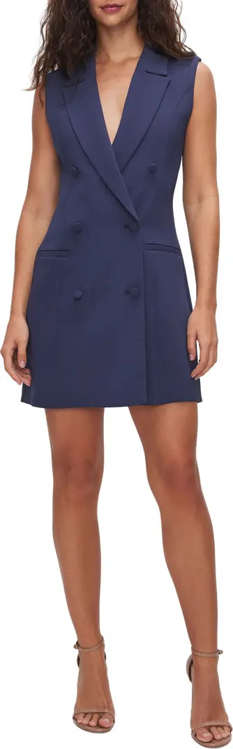 Sleeveless Double Breasted Blazer Minidress | Nordstrom