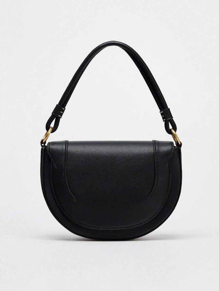 New Women Handbag With Contrast Stitching Decor, Shoulder & Cross-Body Bag, Autumn/Winter, Bags L... | SHEIN