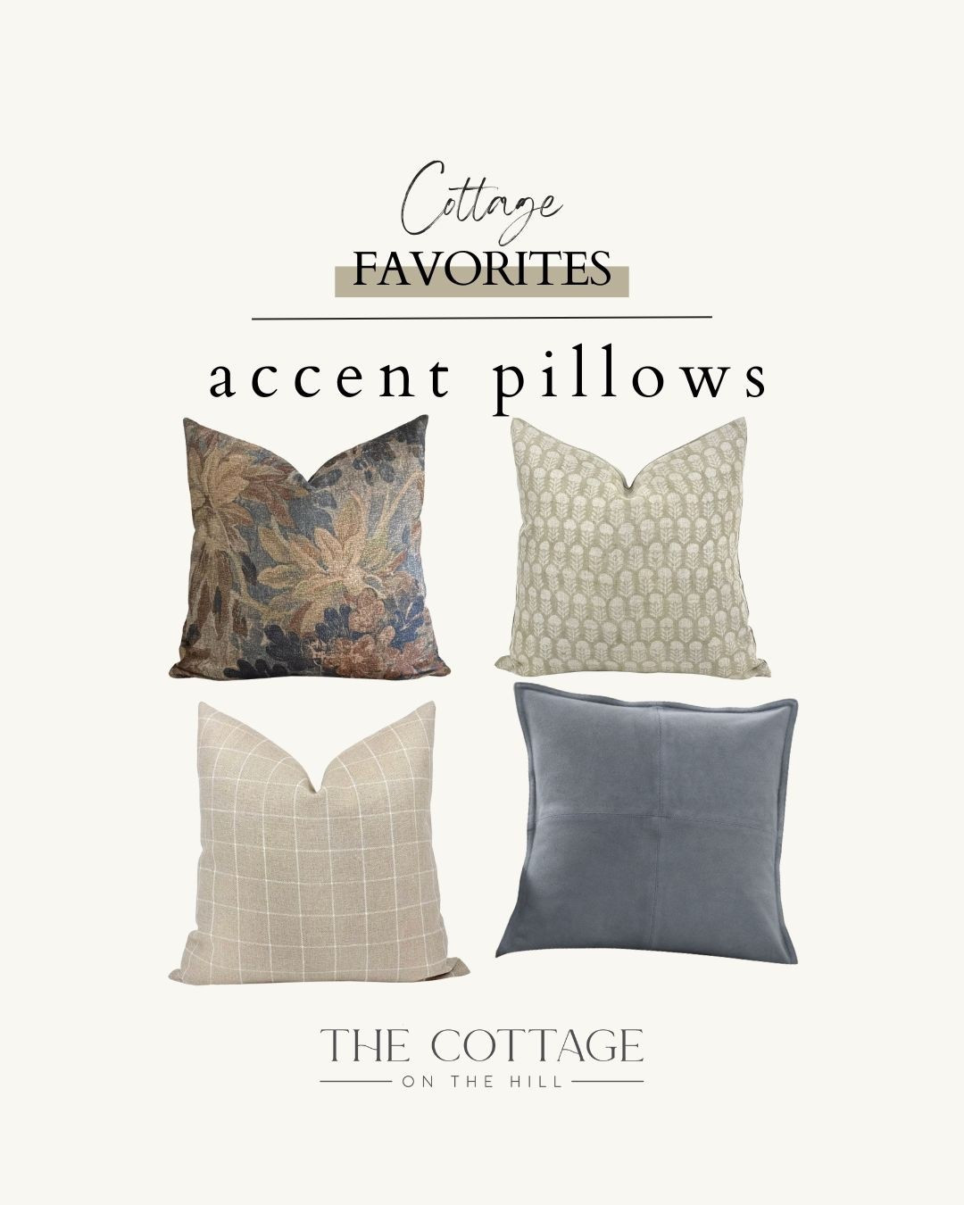 Cottage favorites: accent pillows that would pair well in your bedroom 

#LTKHome