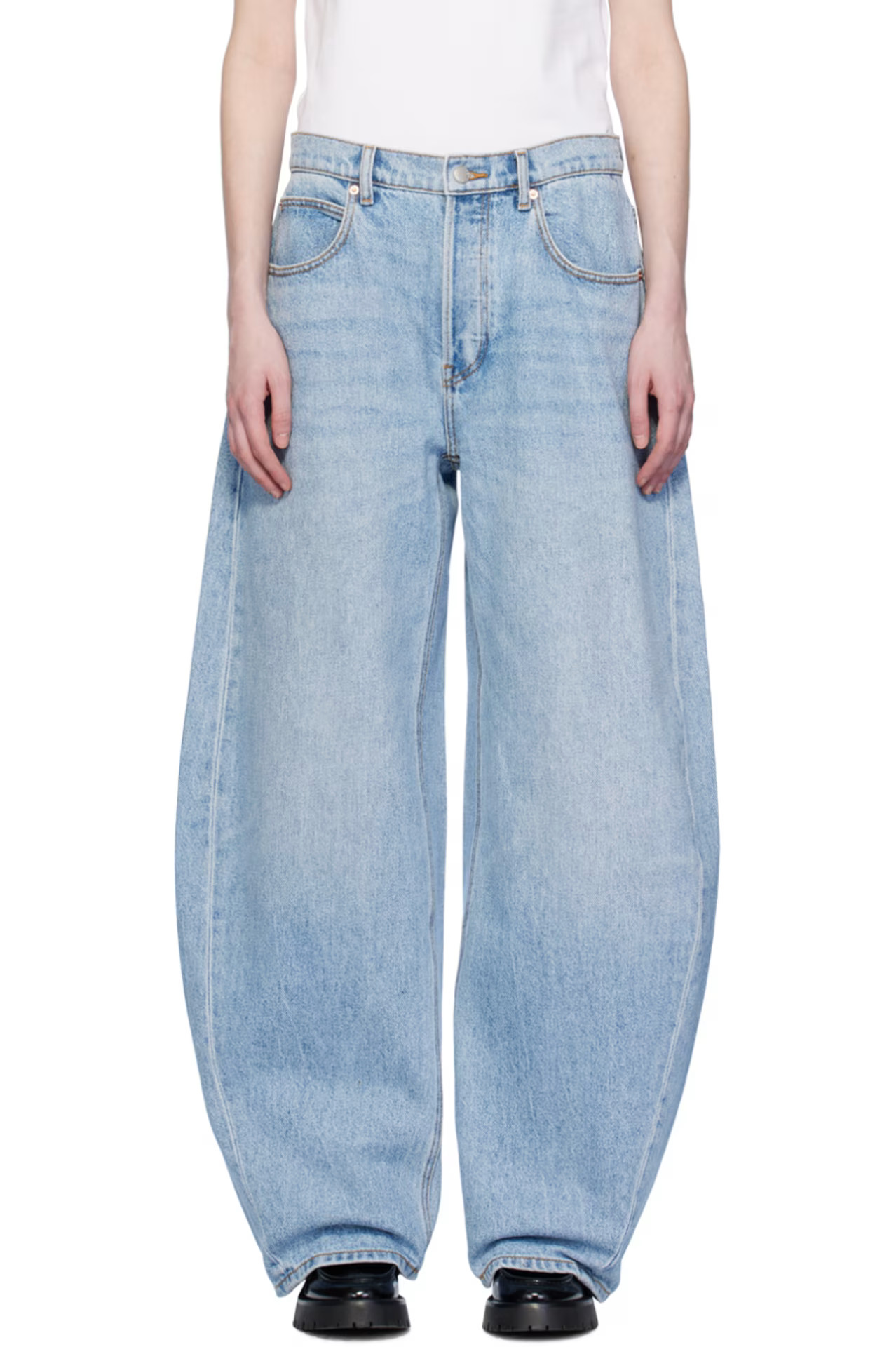 Blue Oversized Jeans | SSENSE