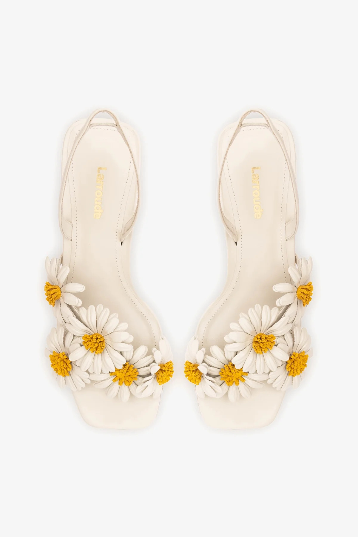 Fiore Sandal Ivory Leather | Larroude