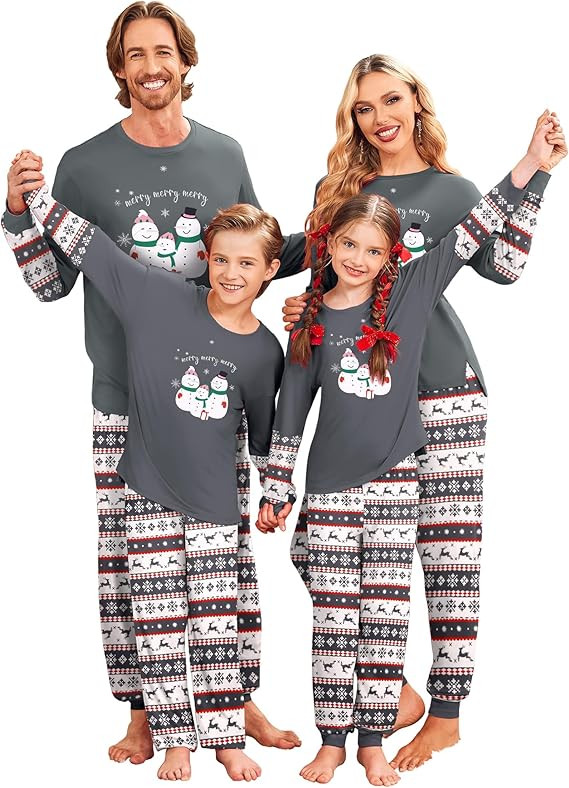 Ekouaer Family Christmas Pajamas Matching Sets Soft Long Sleeve for Womens Mens Kids Pjs Family S... | Amazon (US)