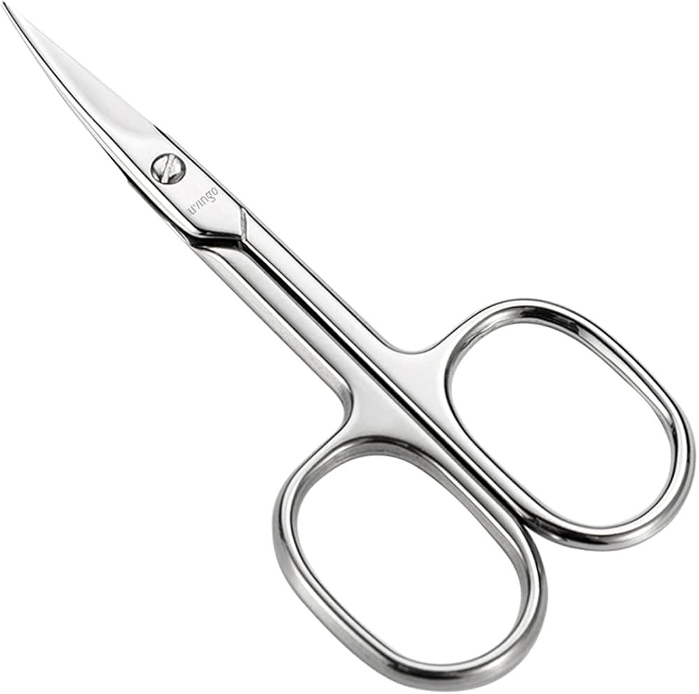 LIVINGO Premium Nail Scissors Stainless Steel Curved Manicure Cuticle Tool | Amazon (US)