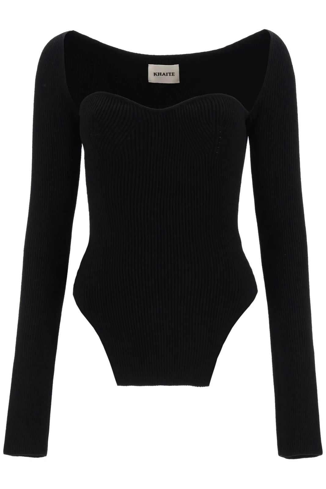 Khaite Maddy Sculpted Knitted Bodysuit | Cettire Global