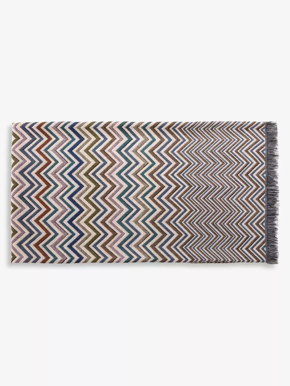 Antwan zigzag wool-blend throw 140cm x 200cm | Selfridges