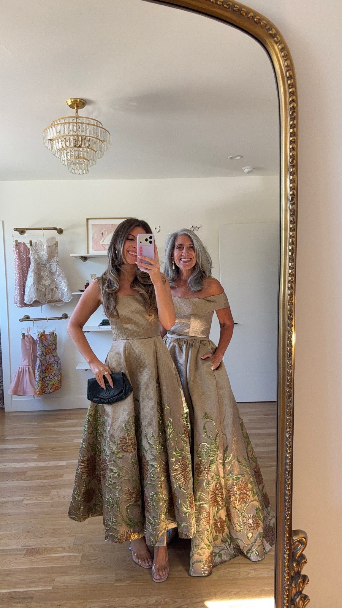 gold square-neck gown with floral embroidered skirt, gold off-shoulder gown with floral embroidered skirt mom and me formal wedding guest and mother of the bride dresses 💍

mac duggal: emerson10
vivrelle: emerson20
electric picks: emerson20

I’m 5’4” and wear a size small/2 

mom is 5’4” and wears a medium/6

fall wedding guest dresses, wedding guest dresses, cocktail dresses, semi-formal dresses, black tie wedding guest dresses, destination wedding guest dresses, garden party dresses, wedding guest outfit ideas, mom & me outfits, mom & me dresses, matching outfits, mother daughter outfits, family photo outfits, wedding guest dresses, mother of the bride, mother of the groom, wedding guest outfit ideas

#LTKWedding #LTKSeasonal #LTKootd