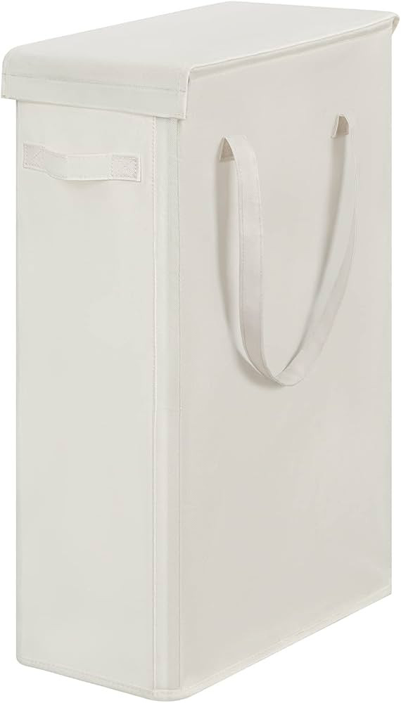 Chrislley 60L Slim Laundry Hamper with Lid Narrow Laundry Basket with Handle Upgrade Foldable Dir... | Amazon (US)