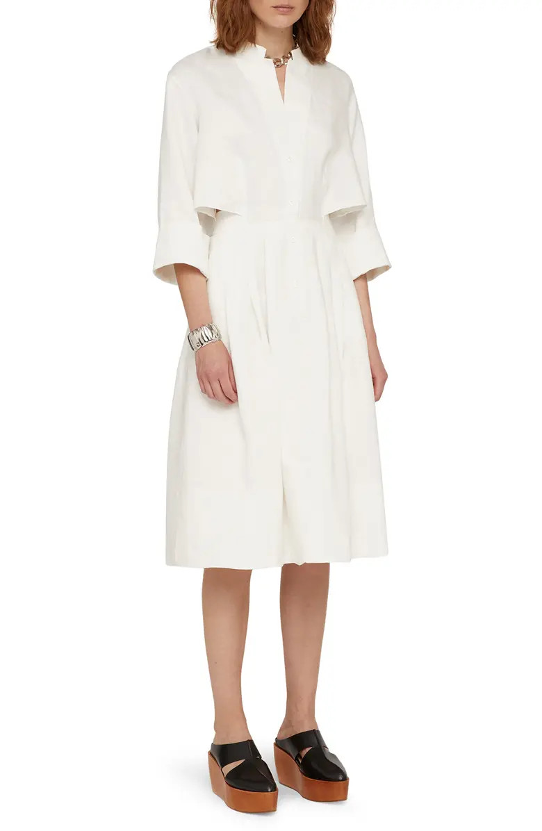 Agnona Open Back Cotton Poplin Shirtdress | Nordstrom | Nordstrom
