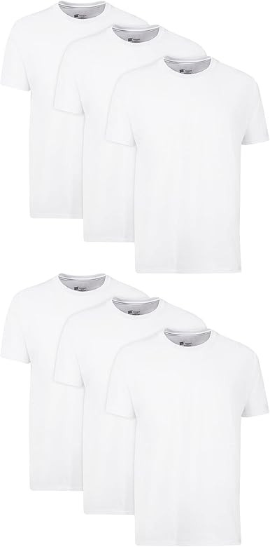 Hanes Men's Cotton, Moisture-Wicking Crew Tee Undershirts, Multi-Packs Available | Amazon (US)