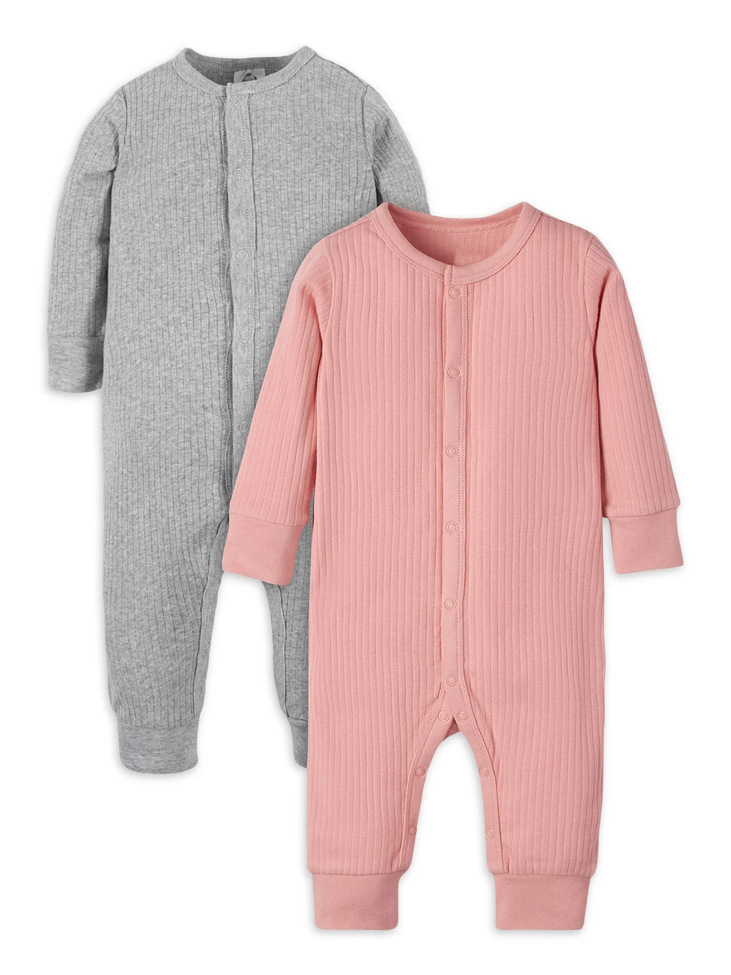 Modern Moments by Gerber Baby Girl Coveralls, 2-Pack, Sizes Newborn-12 Months | Walmart (US)