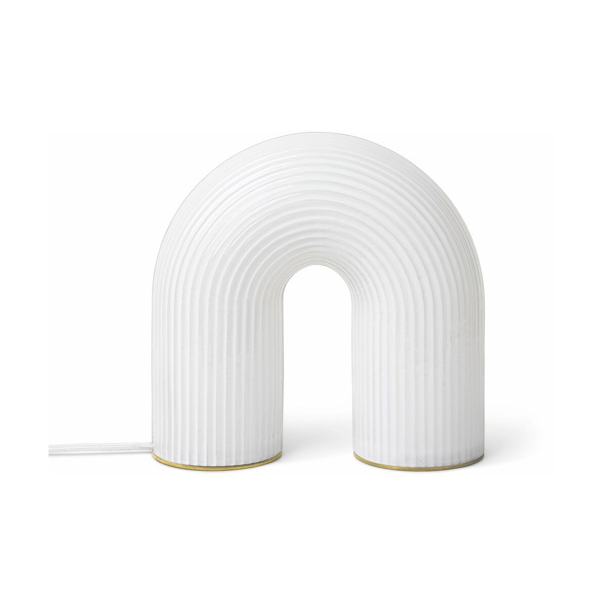 Lampe de table en verre blanc 21,4 x 21,6 cm Vuelta - Ferm Living | The Cool Republic - Reward Style