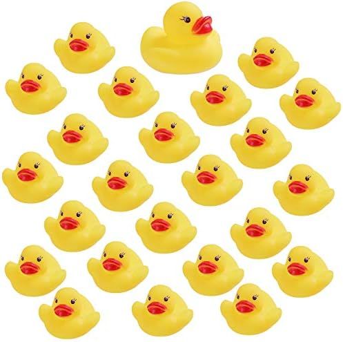 LOUHUA 50PCS Rubber Ducks for Baby Bath Toy Shower Birthday Party Favors Gift | Amazon (US)
