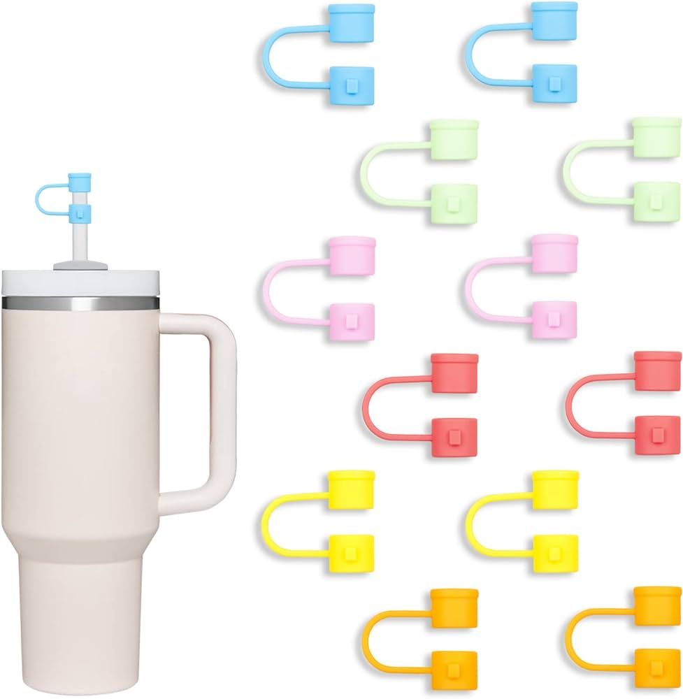 12 Pack Compatible with Stanley 30&40 Oz Tumbler, 10mm Straw Covers Cap, Cute Silicone Straw Cove... | Amazon (US)