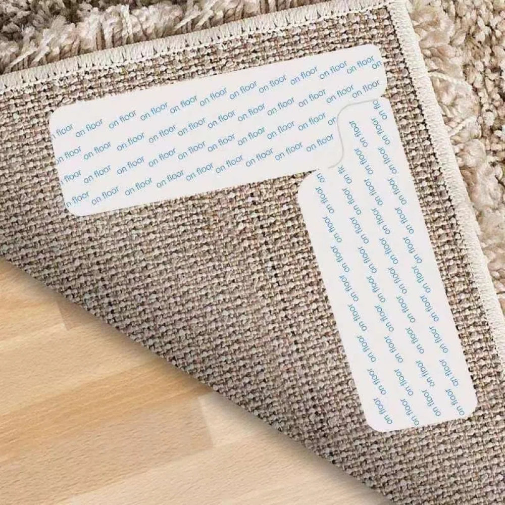 Denetra Dual Surface 0.24'' Thick Non Slip Rug Tape / Adhesive (Set of 8) | Wayfair North America