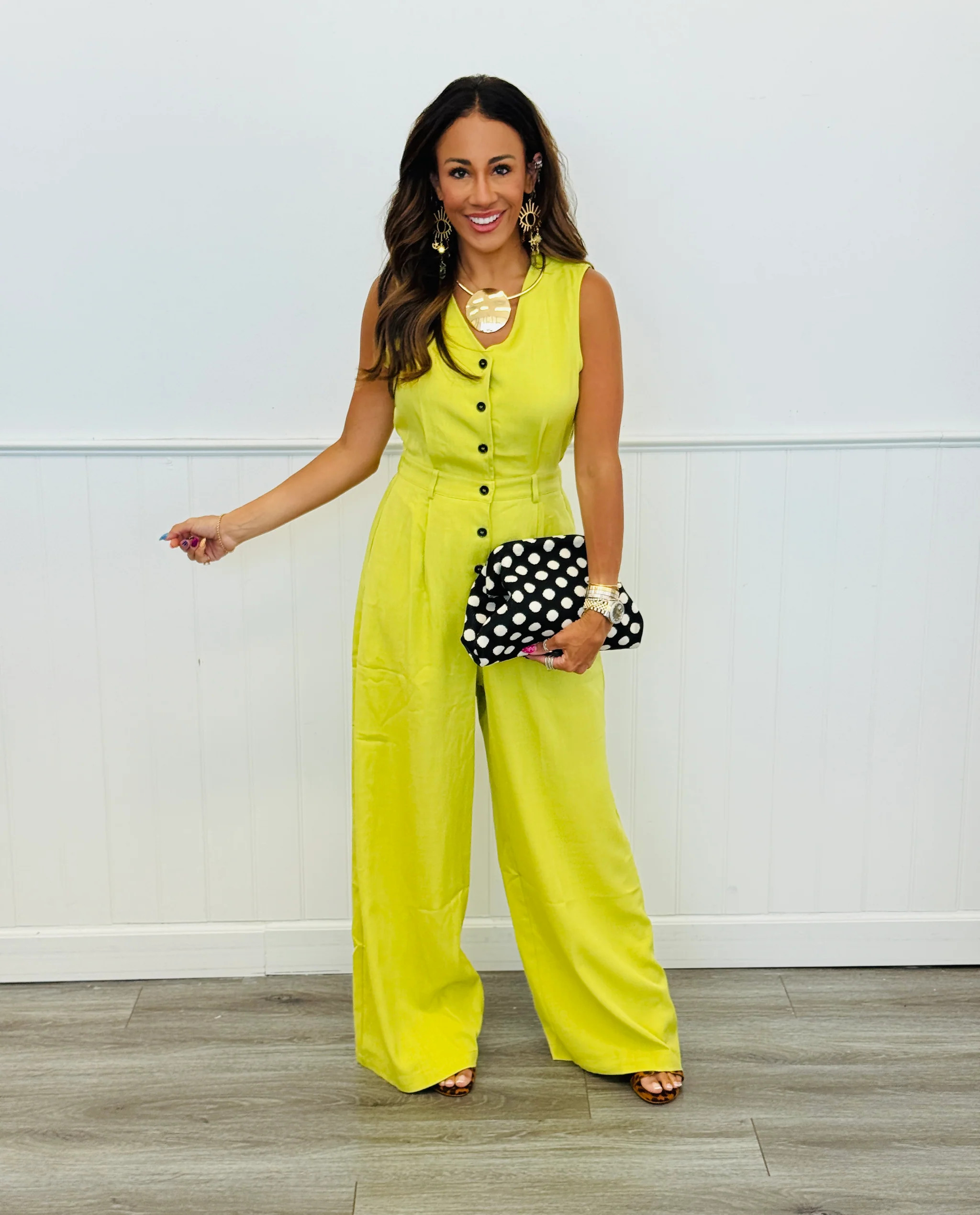 Lime Vest Bodice Jumpsuit  (Reg) | Shop.app
