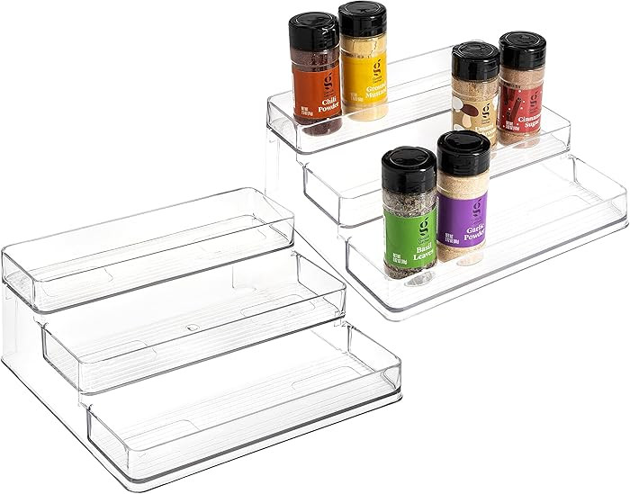 SIMPLEMADE 3-Tier Spice Rack Organizer - Versatile Storage Shelf for Kitchen, Bathroom, Bedroom &... | Amazon (US)