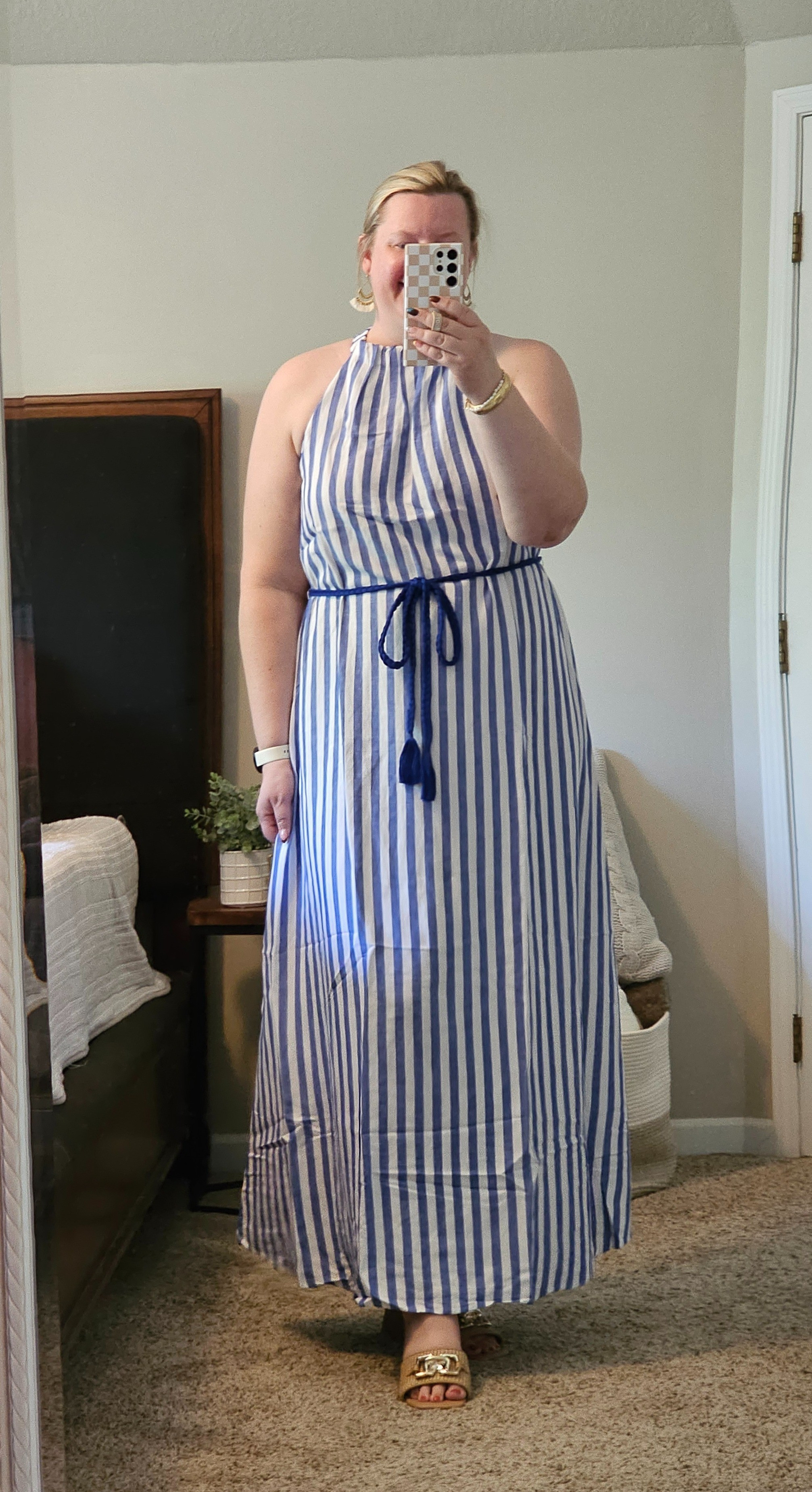 This dress is a classic look for Summer.  Whether you are on vacation, at the beach, going to a shower- this look is for you!    Wearing a size 16. 

#LTKfindsunder100 #LTKsalealert #LTKmidsize