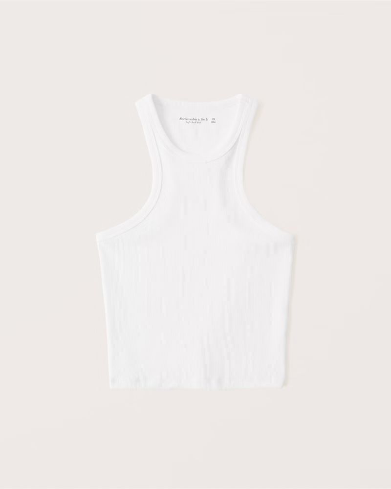 Abercrombie & Fitch Women's Essential Scuba Tank in White - Size XXL | Abercrombie & Fitch (US)