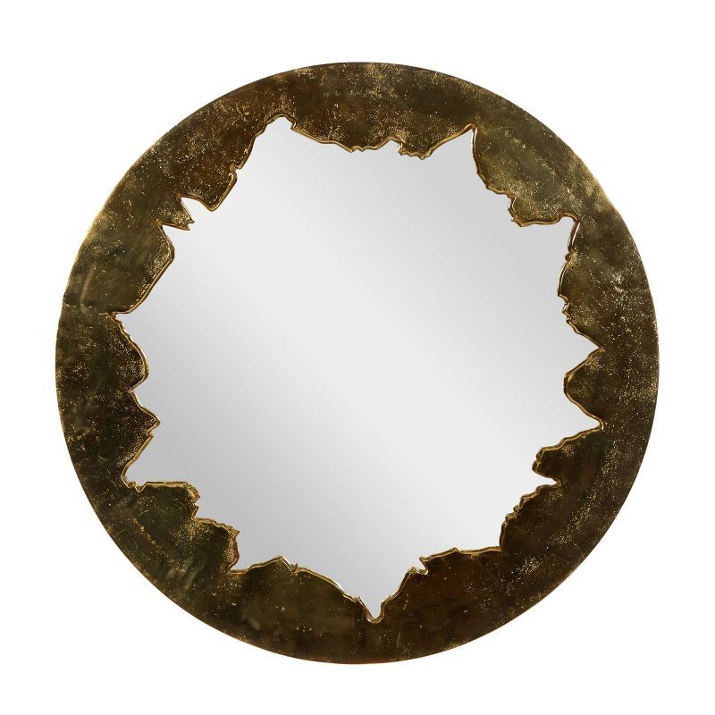 Contemporary Aluminum Decorative Wall Mirror Gold - Olivia & May | Target