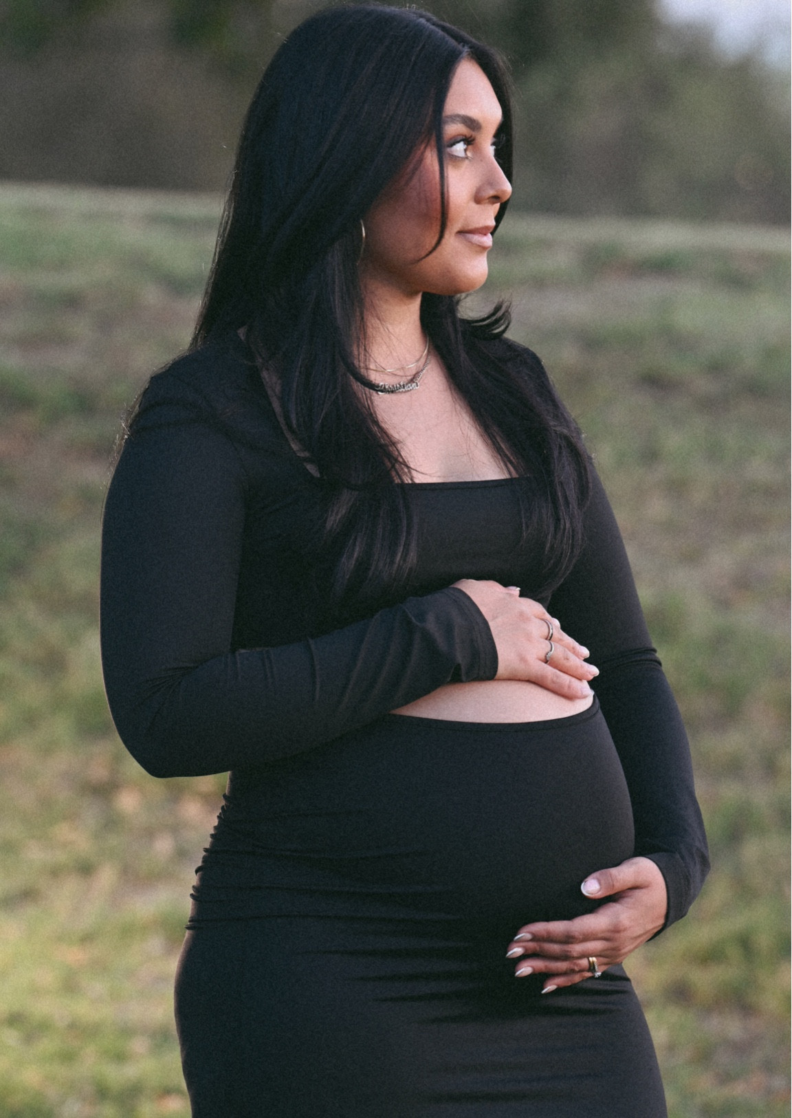 Maternity photoshoot 🖤
Wearing a size LARGE 
#maternityphotoshoot #amazon #dress #maternitydress #blackdress #familyphotos

#LTKFind #LTKbaby #LTKbump