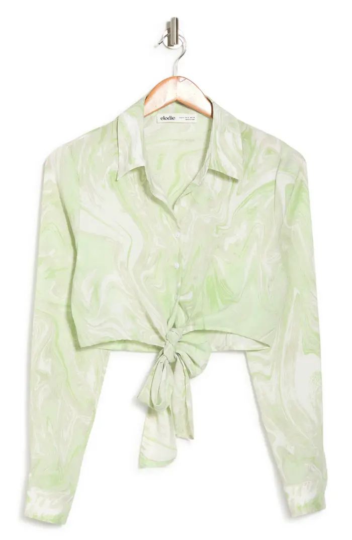 ELODIE Cropped Button Down Blouse | Nordstromrack | Nordstrom Rack