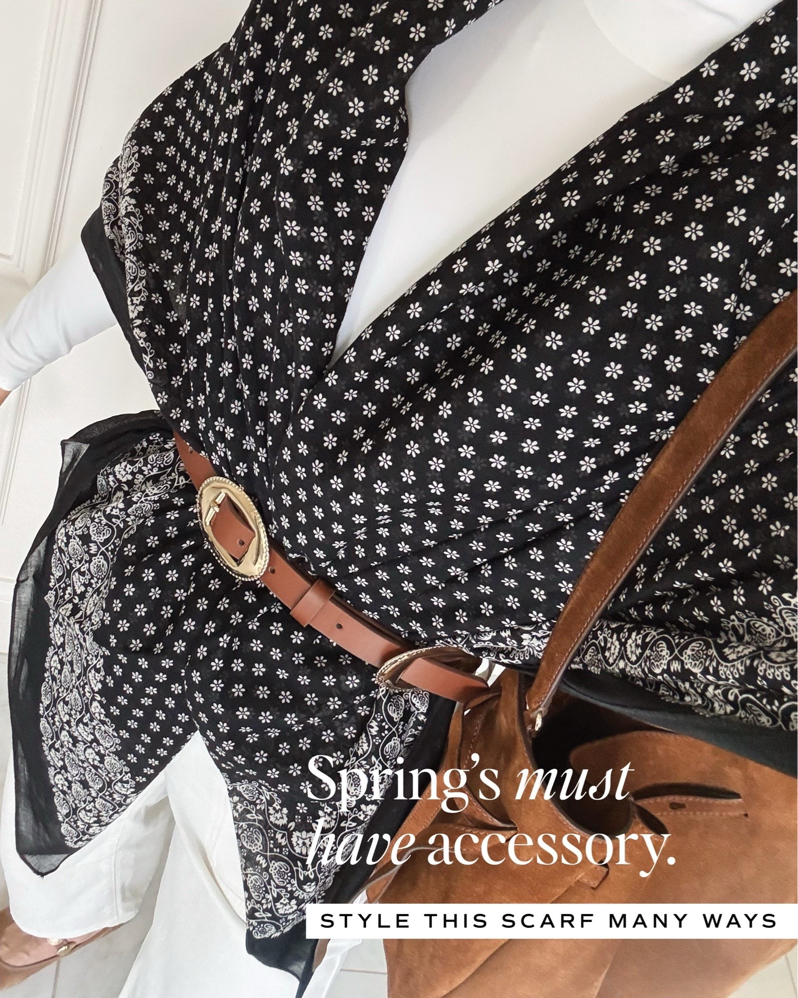 Springs must have accessory - love this scarf 