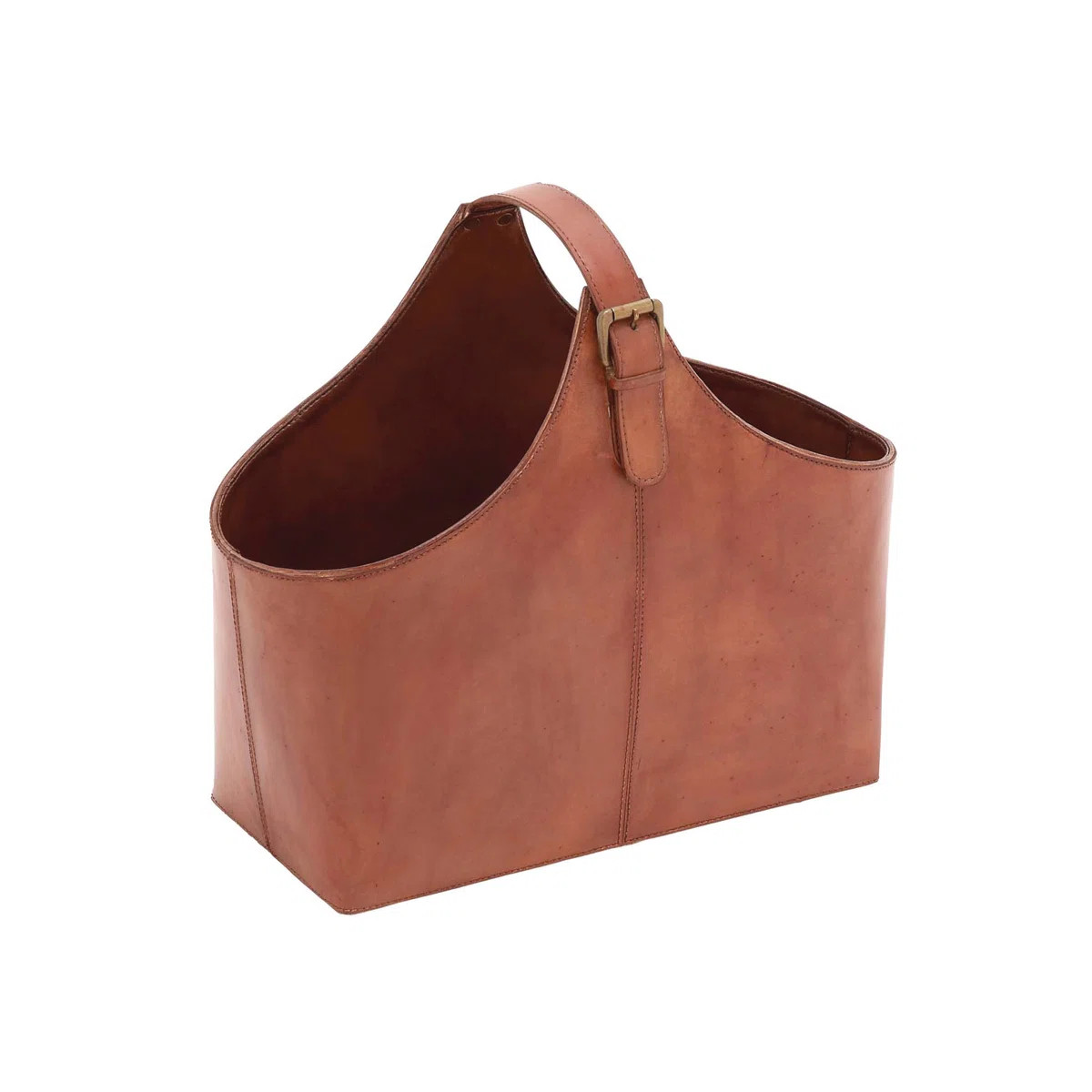 Alline Leather Free Standing Magazine Rack | Wayfair North America