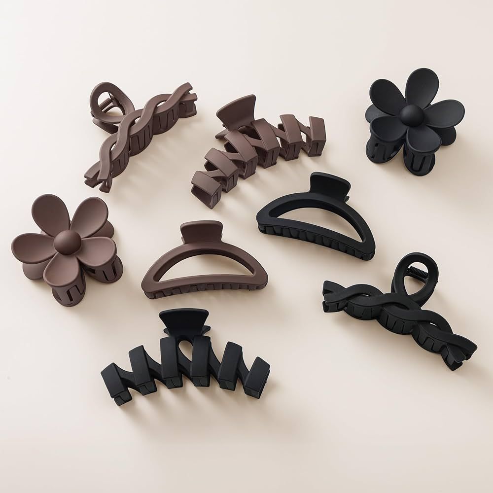 8PCS Hair Clips for Women, Flower Claw Clips for Thick Hair, Non-Slip Hair Accessories with Multi... | Amazon (US)