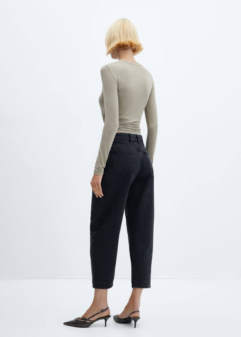 High-waist slouchy jeans -  Women | Mango USA | MANGO (US)