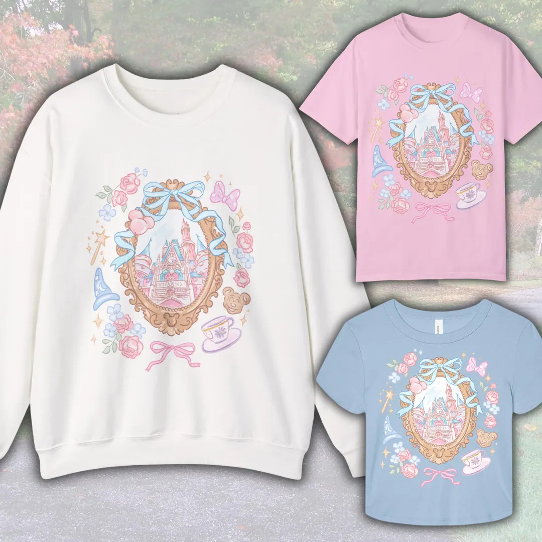 Pink Castle Coquette Shirt Crewneck Baby Tee, Coquette Style, Princess Shirt - Etsy | Etsy (US)