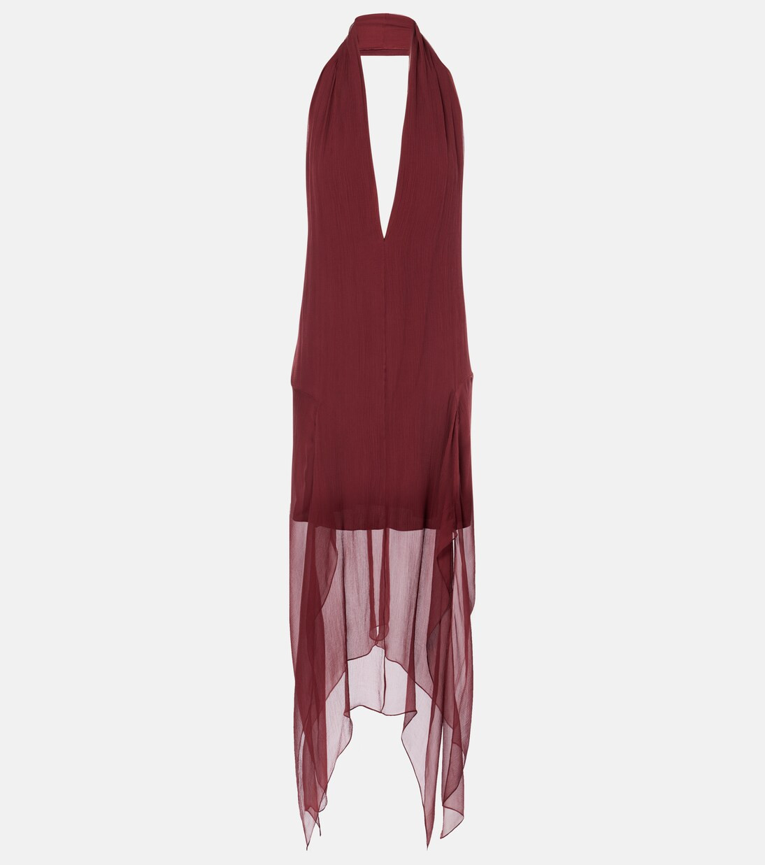 Asymmetric silk georgette minidress | Mytheresa (US/CA)