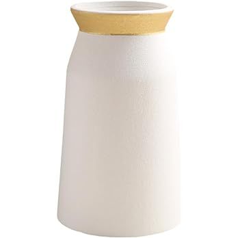 Lsbtaucp- Frosted Gold Border Ceramic vase, Simple Home Decoration, Suitable for Various Festival... | Amazon (US)