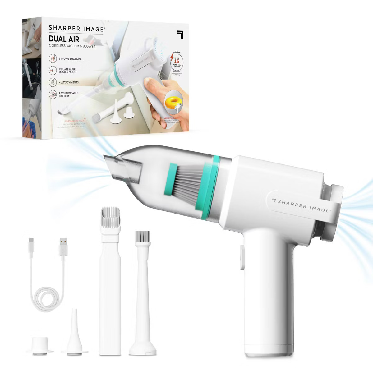 Sharper Image Dual Air Cordless Vacuum and Blower White | Target