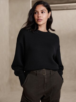 Volume-Sleeve Sweater | Banana Republic Factory