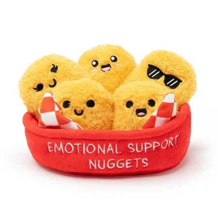 Emotional Support Chicken Nuggets Plush Toys by Emotional Support Pals, 5 Plush with Carrying Basket, Vday Gifts for Kids | Walmart (US)