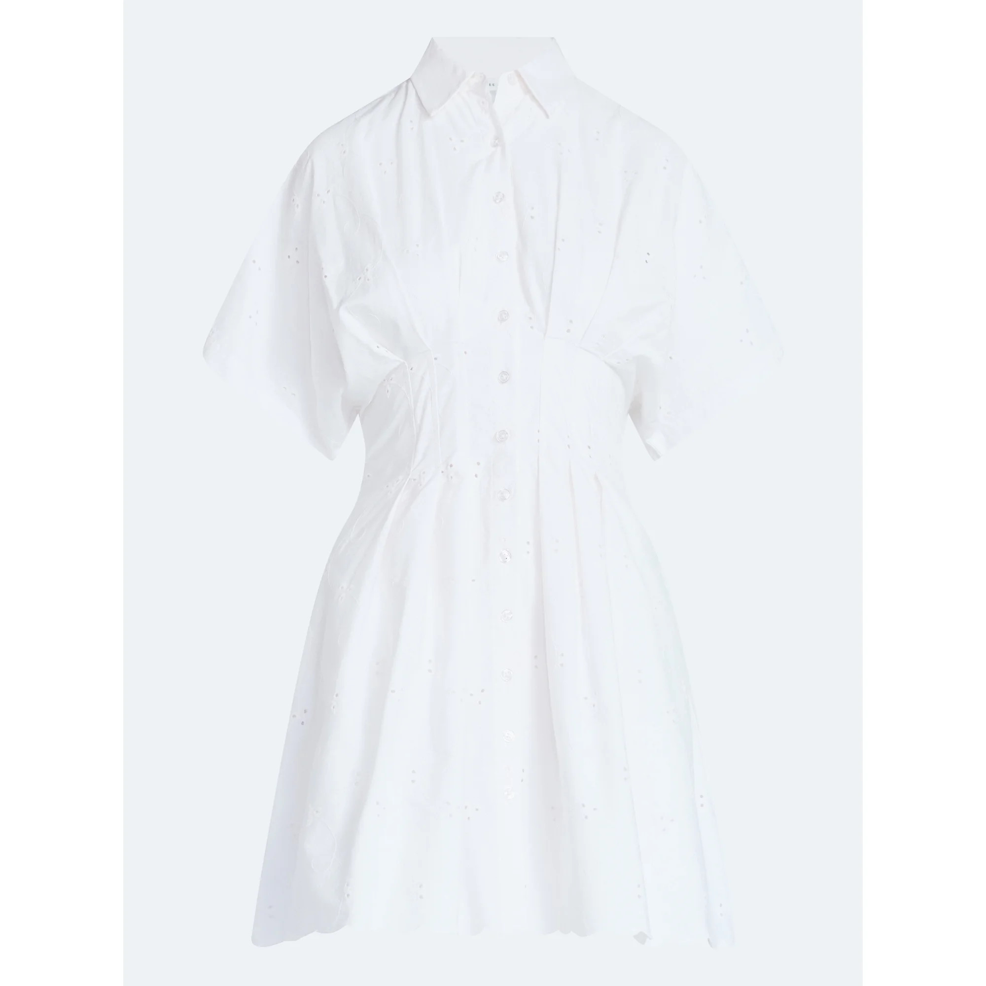 Free Assembly Women's and Women's Plus Cotton Eyelet Corset Mini Shirtdress, Sizes XS-4X | Walmart (US)