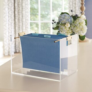 Livy File Box Acrylic Desk Organizer | Ballard Designs, Inc.