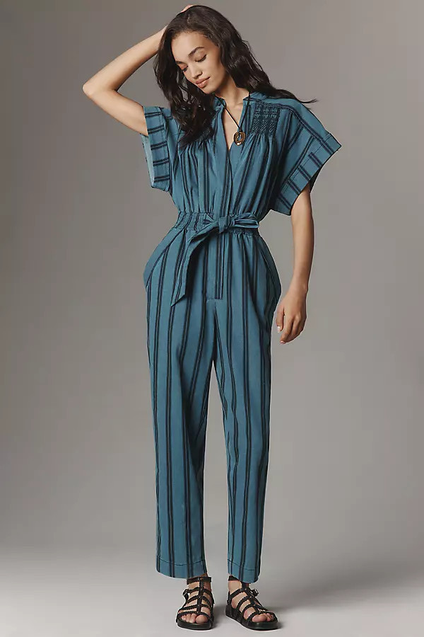 Belted Denim Jumpsuit | Anthropologie (US)