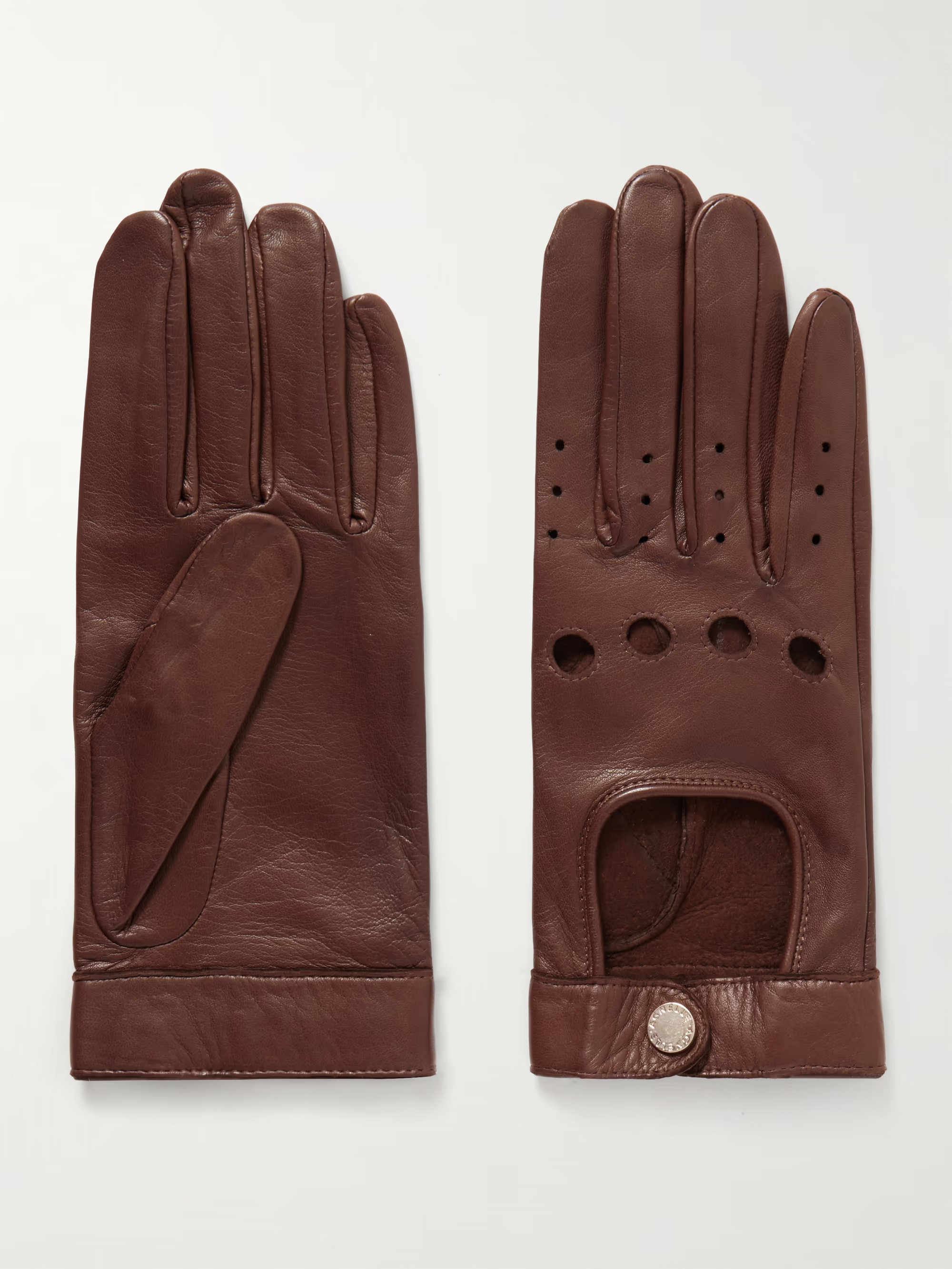 Rose leather gloves | NET-A-PORTER (US)