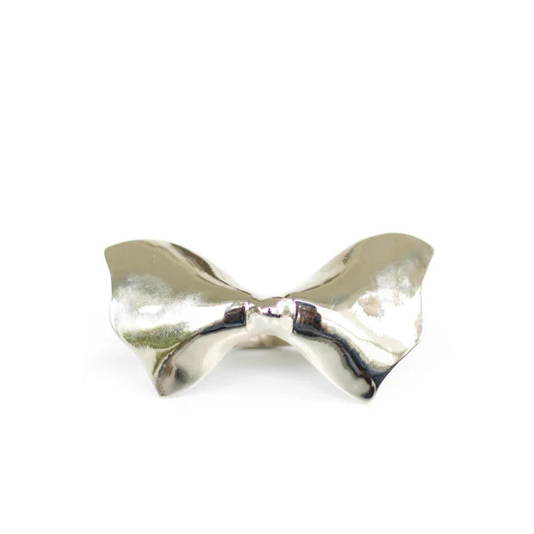 Bow Napkin Ring, Silver | The Avenue
